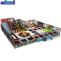 Equipo de Parque de Trampolines Comercial, Cama Elástica Interior, Cancha de Baloncesto, Foso de Espuma para Niños y Adultos, Centros de Recreación