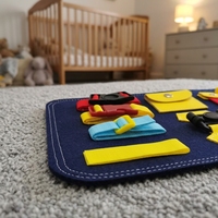 Livre silencieux en feutre alphabet pour tout-petits, planche d'apprentissage de l'association des lettres avec pièces Velcro, jouet Montessori ABC