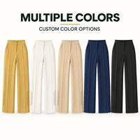 Pantalon de golf personnalisé pour femme, coupe large, taille haute, extensible dans les 4 sens, avec ourlet perforé pour les matchs sur le parcours de golf