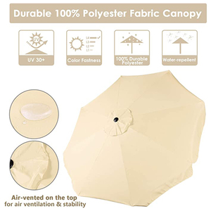 Paraguas colgante de plátano grande, paraguas ventilado portátil a prueba de lluvia para exteriores con soporte lateral - Product Image 3