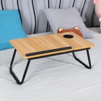 Support réglable pour ordinateur, Table de bureau, PC Portable, pour ordinateur Portable, avec gobelet, pour lit, pouces