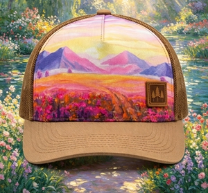 Gorra Trucker con Estampado de Paisaje en Pintura al Óleo, 5 Paneles, Logotipo Personalizado para Hombre y Mujer, Malla Transpirable en la Parte Trasera, MOQ Bajo, Envío Rápido, Clásica - Product Image 1
