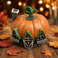Maison de Village féerique en résine citrouille, pour Halloween