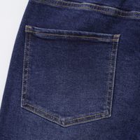 Celana Jeans Wanita High Waisted Straight Leg Trendi Warna Biru Tua, Celana Denim Longgar, Celana Kerja Kasual, Celana Kaki Lebar Ukuran Besar