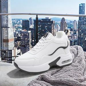 Femmes printemps décontracté plate-forme baskets confortable blanc talons épais talons hauts compensés pour une utilisation en plein air chaussures de mode chaudes - Product Image 2