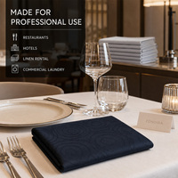 Servilletas Jacquard Cuadradas de Poliéster Hilado Hechas a Mano Reutilizables al por Mayor, 20x20 Pulgadas, 240GSM, para Hoteles, Restaurantes, Lavanderías Comerciales