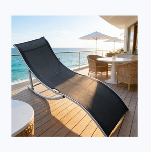 Chaise longue à bascule en aluminium réglable et antirouille, très vendue, pour le camping et les sorties en plein air - Product Image 6