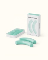 Mini haltère ergonomique personnalisé en forme de U 1kg/2kg, haltère professionnel en silicone en forme de croissant pour Pilates, musculation des bras, poids de main pour yoga et gym à domicile