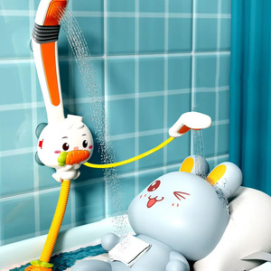 2025 Offre Spéciale dessin animé lapin Double arroseur eau baignoire <span class=keywords><strong>jouet</strong></span> amusant <span class=keywords><strong>bain</strong></span> temps tête électrique pulvérisation eau douche <span class=keywords><strong>bain</strong></span> <span class=keywords><strong>jouet</strong></span> pour bébé - Product Image 3