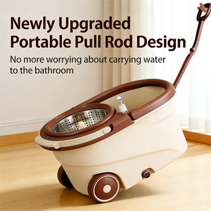 Set di Scopa e Secchio per Pulizie Domestiche con Asta in Acciaio Ecologica, Resistente e con Separazione Acqua Pulita/Sporca - Product Image 5