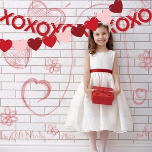 DAMAI Decoración para el Día de San Valentín, Set de Guirnaldas con Letras de Corazón, Banderines Colgantes para Fiestas, Decoración Romántica para Días Festivos, Guirnaldas de Papel - Product Image 2