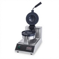 Machine à gaufres portable UFO pour burgers et glaces, réglable 50-250/122-482, en acier inoxydable avec revêtement antiadhésif et commande tactile