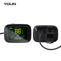 Pantalla para Bicicleta Eléctrica YOLIN al por Mayor, 2.6 Pulgadas YL81C-C 36V 48V, Protocolo UART CAN, 69nits de Brillo, Vidrio Templado+ABS