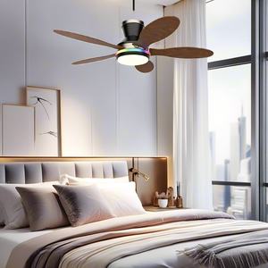 Ventilador de Techo Moderno Industrial con Luz LED, 5 Aspas, Motor DC de 6 Velocidades, Control Remoto Inteligente, Regulable y con Alto CRI 95 - Product Image 4