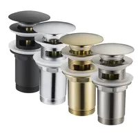 Vanne Click Clack Électroplaquée Couleur Personnalisée pour Lavabo, Bouchon de Vidange Universel à Pression avec Filtre pour Évier de Salle de Bain