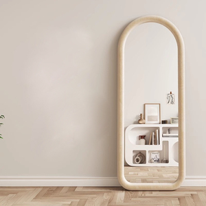 Espejo de Cuerpo Entero Grande, Irregular, de Lujo, con Marco de Terciopelo Ondulado, Espejo Decorativo de Pared para Tienda de Ropa - Product Image 5