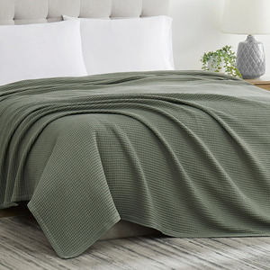 Couverture en tricot à carreaux pour adultes, couverture <span class=keywords><strong>de</strong></span> canapé, couverture <span class=keywords><strong>de</strong></span> voyage pour lits, couverture en coton peigné, couverture <span class=keywords><strong>de</strong></span> sieste, 200 cm x 230 cm - Product Image 1