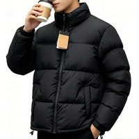 Veste d'hiver rembourrée pour homme, style vintage 700 900, longue, en tricot noir et blanc, avec capuche, fermeture éclair imperméable