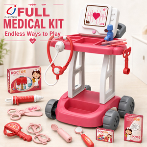 Troli Dokter Mainan Chengji, Peralatan Simulasi Interaktif dengan Lampu dan Musik, Edukasi Anak, Set Dokter untuk Anak Perempuan - Product Image 2