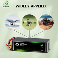 Batterie lithium-ion haute décharge 14.8V 22.2V 5500mah 120C 4S 66000mAh prix usine pour Drone/jouets RC