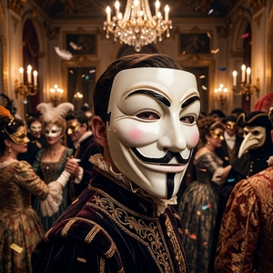 Maschera in PP Bianca Ispirata a V per <span class=keywords><strong>Vendetta</strong></span>, Stile Moderno, per Feste in Maschera di Halloween e Cosplay, Accessori per Feste - Product Image 3