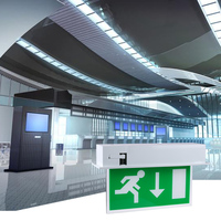 Panneau de sortie d'urgence à LED Usine Vente en gros Panneau de sortie d'urgence à LED encastré Passage 5W IP20 Panneau lumineux de sortie d'urgence à LED en fer