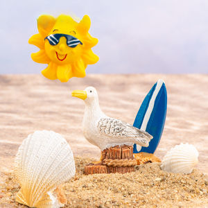 Micro Paysage Bord De Mer Série Style Méditerranéen <span class=keywords><strong>Pendule</strong></span> Petite Pièce Planche De Surf Oiseau De Mer Dauphin Voile Scène Accessoires - Product Image 1