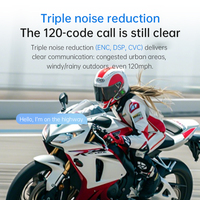 Casque de moto SF20Pro pour interphone avec portée de 1200 m, batterie de 45 h, triple réduction de bruit, étanche IP67, audio haute fidélité