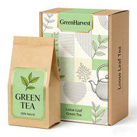 Boîte d'emballage de produits biodégradables écologiques en carton kraft, boîte à thé personnalisée imprimée pour les herbes en vrac