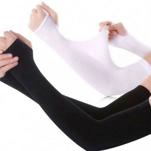 Lot de 2 manchons de bras longs en polyester, effet soie glacée, protection solaire UV, couvre-mains rafraîchissants et chauffants, unisexe, pour la course et la pêche - Product Image 5