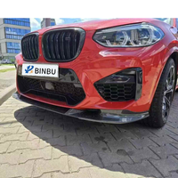 Kit carrosserie pour BMW X3M X4M Lèvre avant en fibre de carbone F97 F98 Diffuseur avant Style 3D X3M X4M Pelle à menton avant
