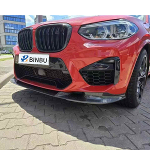 Per BMW X3M X4M in fibra di carbonio con labbro anteriore F97 F98 diffusore frontale 3D stile X3M X4M mentoniera anteriore Upgrade Body Kit - Product Image 2