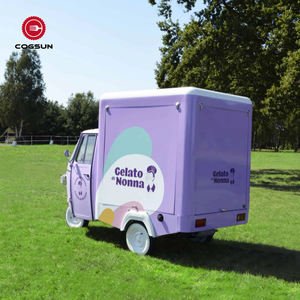 Diseño personalizado Ape <span class=keywords><strong>Piaggio</strong></span> triciclo camión de comida de acero inoxidable para la venta flores en la azotea restaurante móvil productos de pavo - Product Image 3