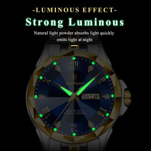 Reloj de Pulsera de Cuarzo Poedagar 698 de Lujo, Luminoso e Impermeable para Hombre de Negocios, con Correa de Acero Inoxidable y Calendario - Product Image 6