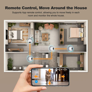 Pet Máy Ảnh <span class=keywords><strong>Robot</strong></span>, Không Dây 1440P Di Chuyển Pet Máy Ảnh Pin-Powered Với Ứng Dụng Điện Thoại Điều Khiển Từ Xa Cho Mèo Chó - Product Image 5