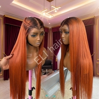 alibaba Beauty Hair Hot Supplier HD Transparan untuk Wig Lace Front Rambut Manusia Panjang Bergelombang Warna Merah Burgundy Tanpa Lem