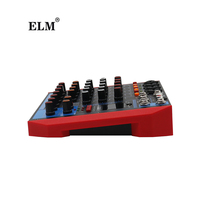 Console de mixage numérique ELM AG-6 à 6 canaux avec alimentation fantôme +48V pour USB MP3, pour utilisation audio professionnelle, scène, DJ, spectacle en direct, karaoké