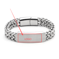 Bracelet magnétique pour homme Zhongzhe, mode hip-hop, personnalisé, en acier inoxydable, étanche, antirouille, bijoux en gros