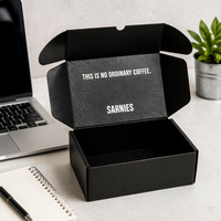 Caja de Cartón Corrugado Negra para Envíos, Impresa Personalizada con Logotipo