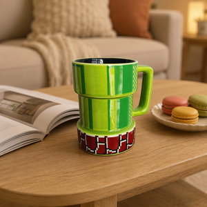 แก้วกาแฟลายการ์ตูนซูเปอร์มาริโอแบบพิกเซล 3 มิติ - Product Image 2