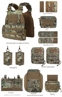 Gilet tactique extérieur léger, extensible, imperméable et résistant à l'usure, en nylon durable, avec système MOLLE.