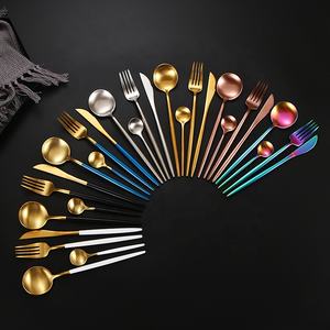 New Design 18/10 Matte Stainless Steel Luxury <strong>Cutlery</strong> Set Fork Spoon Steak Knife Flatware Restaurant <strong>Cutlery</strong> Set - Product Image 2