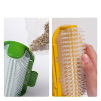 Brosse de toilettage pour chat de grande taille en plastique, à poser au mur, en coin, avec massage doux, outil de toilettage pour animaux de compagnie, fournisseur en gros