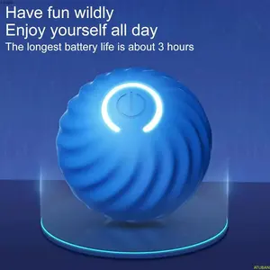 Balle intelligente interactive pour animaux de compagnie, rechargeable par USB, à détection de mouvement, à LED, en caoutchouc et plastique, avec son, pour chiens - Product Image 5