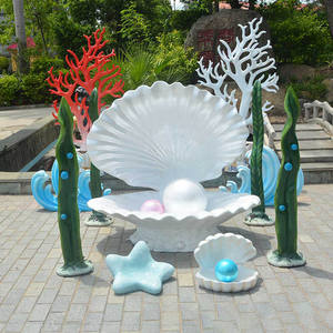<span class=keywords><strong>Aquarium</strong></span> Foto Rekwisieten Gigantische Glasvezel Zeeschelp Stoel Hars Zeeleven Zeeschelp Sculptuur Voor Evenement Display - Product Image 5