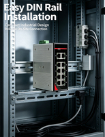 Equipo Industrial de Riel DIN, 1 Puerto RS232 485, Transmisión Transparente TCP/UDP, Servidor Cliente, Modbus RTU/ASCII, 10/100M