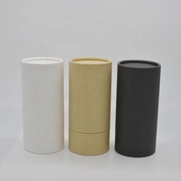 Coffret cylindrique en papier noir fait à la main, 1 pièce, bouteille de parfum, boîte-cadeau