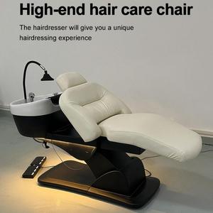 Chaises et Bacs de Lavage Professionnels pour Spa Capillaire – Fauteuil Lave-Tête Électrique avec Massage et Lit de Traitement Aquatique pour Spa - Product Image 4