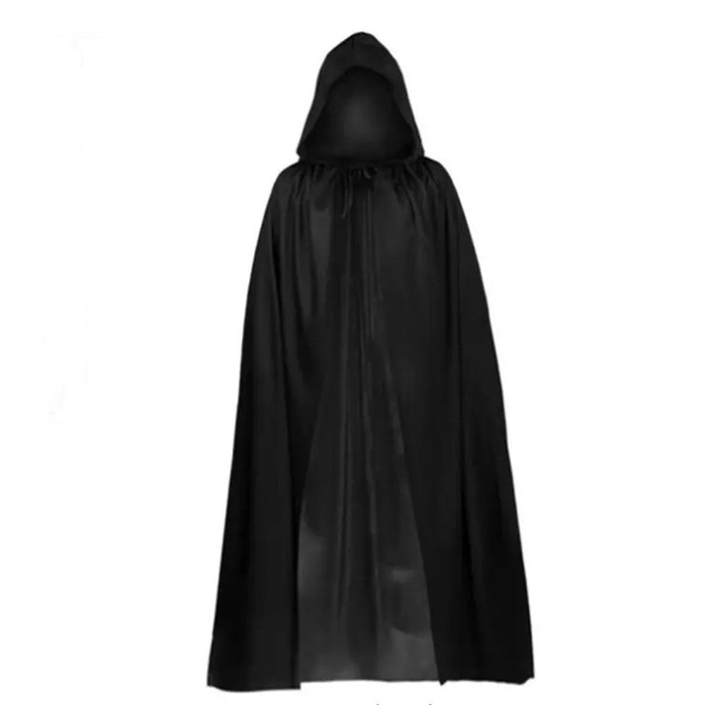 Black single-layer hooded