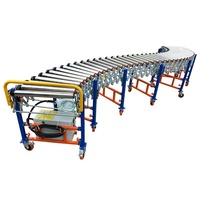 Convoyeur à rouleaux entièrement automatique flexible et extensible de fabrication chinoise pour le chargement et le déchargement de camions porte-conteneurs